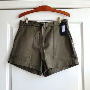 rag & bone olive green high waisted cargo shorts Size 8